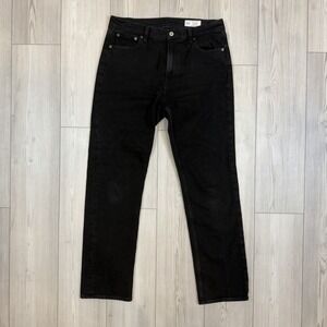 Gap Women 31/12 Tall 90's Straight Leg High-Rise Slim Hip & Thigh True Black